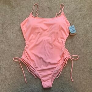 Shade & Shore One Piece Swimsuit Blush Size Large New
